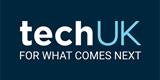 Techuk White Logo With Strapline Blue Background