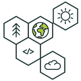 Circular economy honeycomb icon